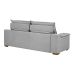Sofá 3 Lugares Retrátil e Reclinável Baris com USB Linho Cinza 230 cm