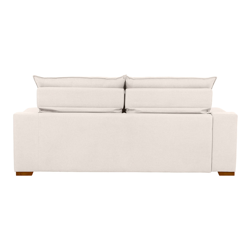 Sofá 3 Lugares Retrátil e Reclinável Baris com USB Linho Cru 230 cm