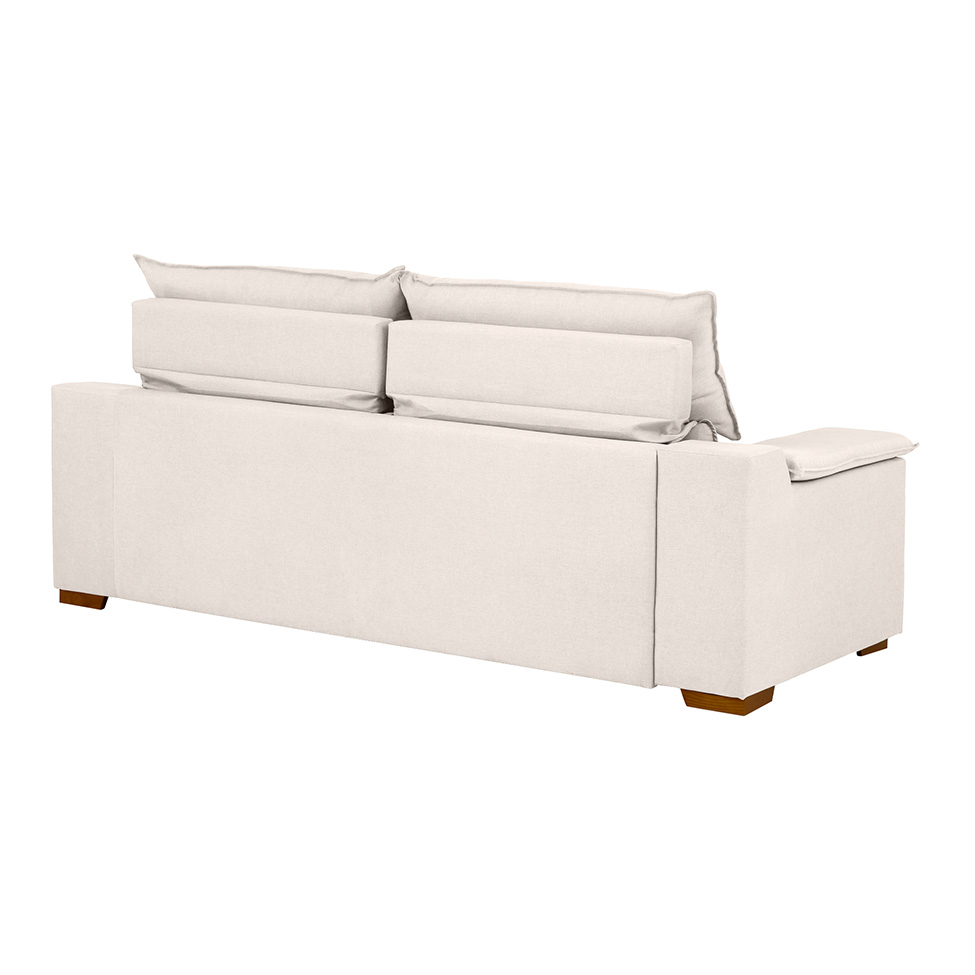 Sofá 3 Lugares Retrátil e Reclinável Baris com USB Linho Cru 230 cm