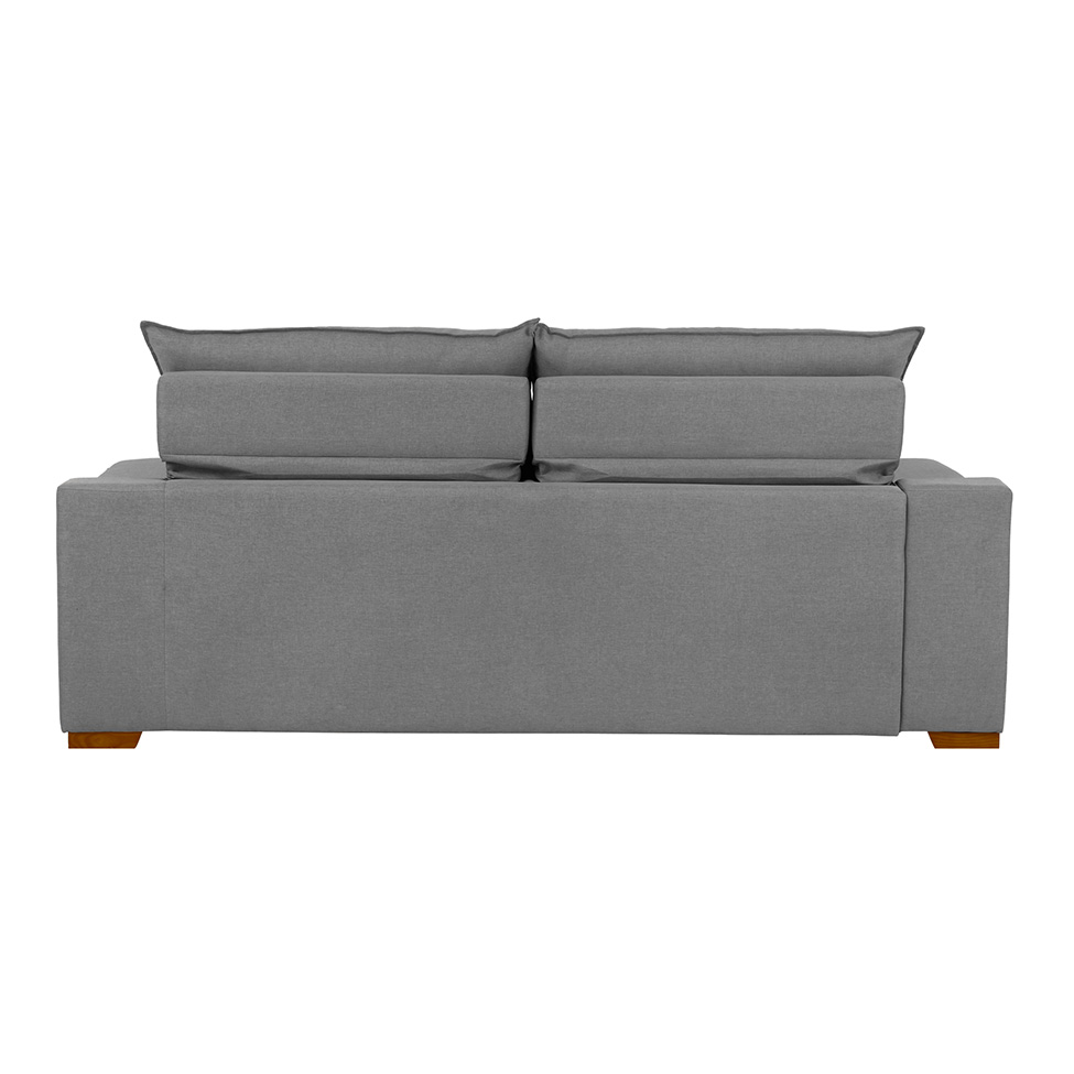Sofá 3 Lugares Retrátil e Reclinável Baris com USB Linho Grafite 230 cm