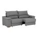 Sofá 3 Lugares Retrátil e Reclinável Baris com USB Suede Grafite 230 cm