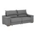 Sofá 3 Lugares Retrátil e Reclinável Baris com USB Suede Grafite 230 cm