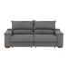 Sofá 3 Lugares Retrátil e Reclinável Baris com USB Suede Grafite 230 cm