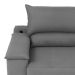 Sofá 3 Lugares Retrátil e Reclinável Baris com USB Suede Grafite 230 cm