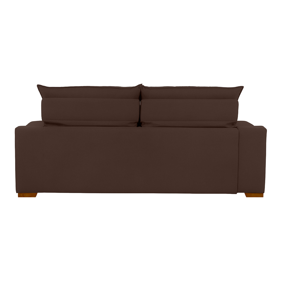Sofá 3 Lugares Retrátil e Reclinável Baris com USB Suede Marrom 230 cm