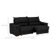 Sofá 3 Lugares Retrátil e Reclinável Baris com USB Suede Preto 230 cm
