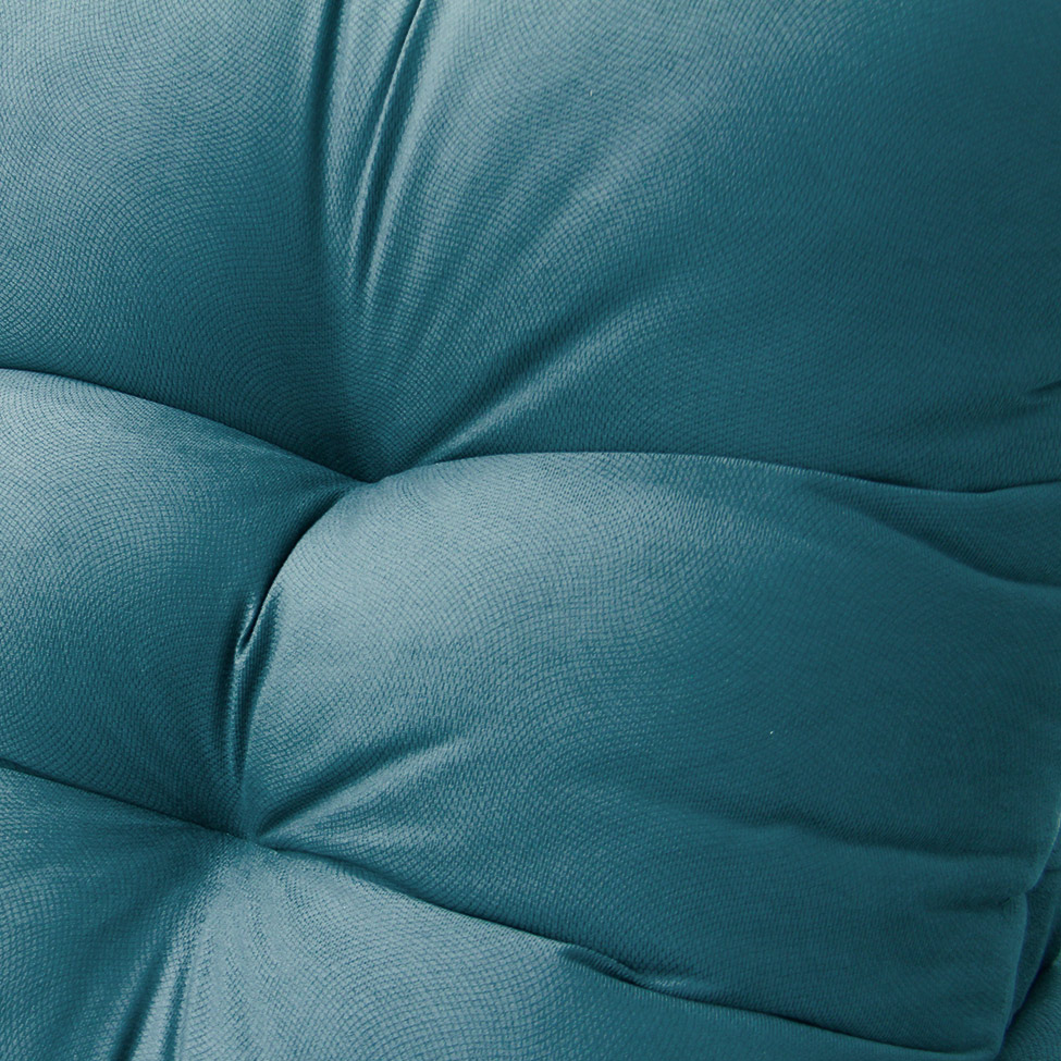 Sofá 3 Lugares Retrátil e Reclinável Biarritz Suede Azul Turquesa