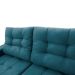 Sofá 3 Lugares Retrátil e Reclinável Biarritz Suede Azul Turquesa