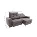 Sofá 3 Lugares Retrátil e Reclinável Biarritz Suede Castanho