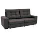 Sofá 3 Lugares Retrátil e Reclinável Biarritz Suede Castanho