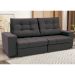 Sofá 3 Lugares Retrátil e Reclinável Biarritz Suede Castanho