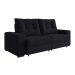 Sofá 3 Lugares Retrátil e Reclinável Biarritz Suede Preto