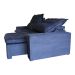 Sofá 3 Lugares Retrátil e Reclinável França Suede Azul