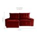 Sofá 3 Lugares Retrátil e Reclinável França Suede Bordô