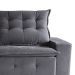 Sofá 3 Lugares Retrátil e Reclinável França Suede Cinza