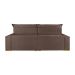 Sofá 3 Lugares Retrátil e Reclinável França Suede Marrom
