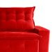 Sofá 3 Lugares Retrátil e Reclinável França Suede Vermelho
