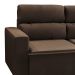 Sofá 3 Lugares Retrátil e Reclinável Hanôver II Suede Marrom 210 cm