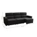 Sofá 3 Lugares Retrátil e Reclinável Hanôver II Suede Preto 210 cm