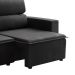 Sofá 3 Lugares Retrátil e Reclinável Hanôver II Suede Preto 210 cm