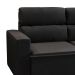 Sofá 3 Lugares Retrátil e Reclinável Hanôver II Suede Preto 210 cm