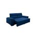 Sofá 3 Lugares Retrátil e Reclinável Herzog Veludo Azul Marinho 220 cm
