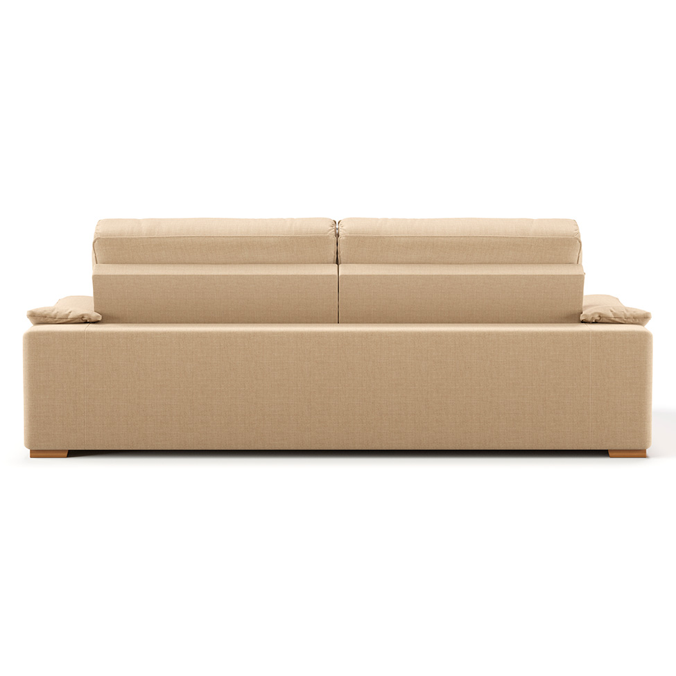 Sofá 3 Lugares Retrátil e Reclinável Lupin Linho Bege 214 cm