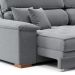 Sofá 3 Lugares Retrátil e Reclinável Lupin Linho Cinza 214 cm