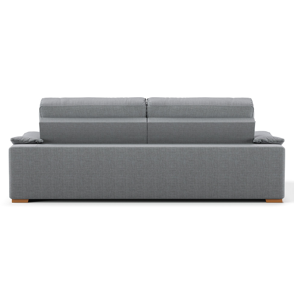 Sofá 3 Lugares Retrátil e Reclinável Lupin Linho Cinza 214 cm