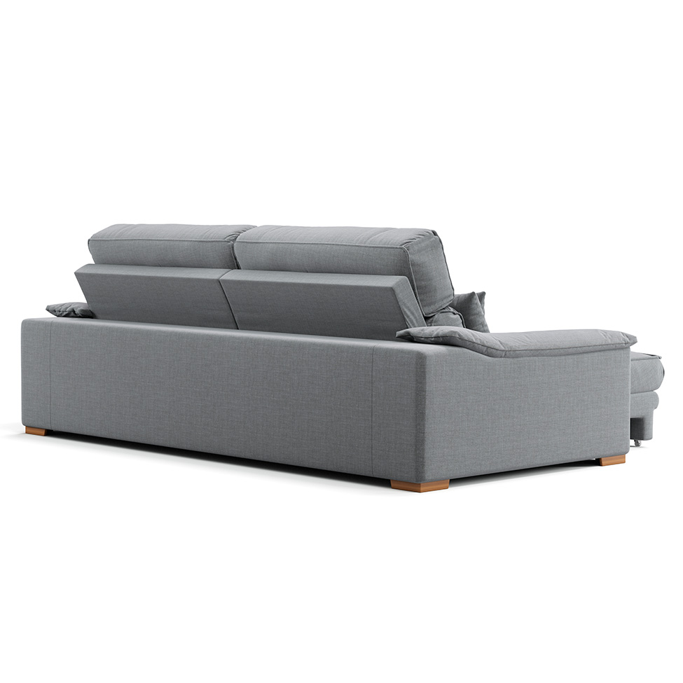 Sofá 3 Lugares Retrátil e Reclinável Lupin Linho Cinza 214 cm