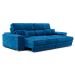 Sofá 3 Lugares Retrátil e Reclinável Lupin Velosuede Azul Marinho 214 cm