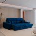 Sofá 3 Lugares Retrátil e Reclinável Lupin Velosuede Azul Marinho 214 cm
