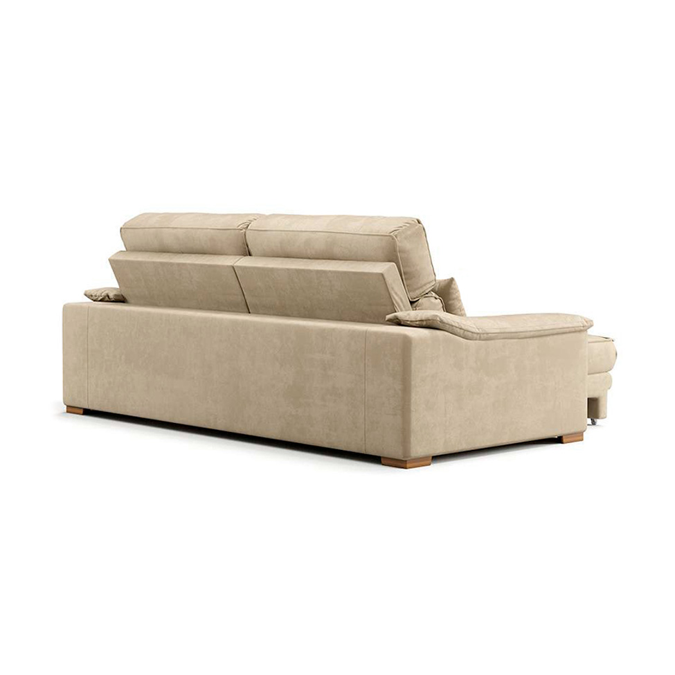 Sofá 3 Lugares Retrátil e Reclinável Lupin Velosuede Bege 180 cm