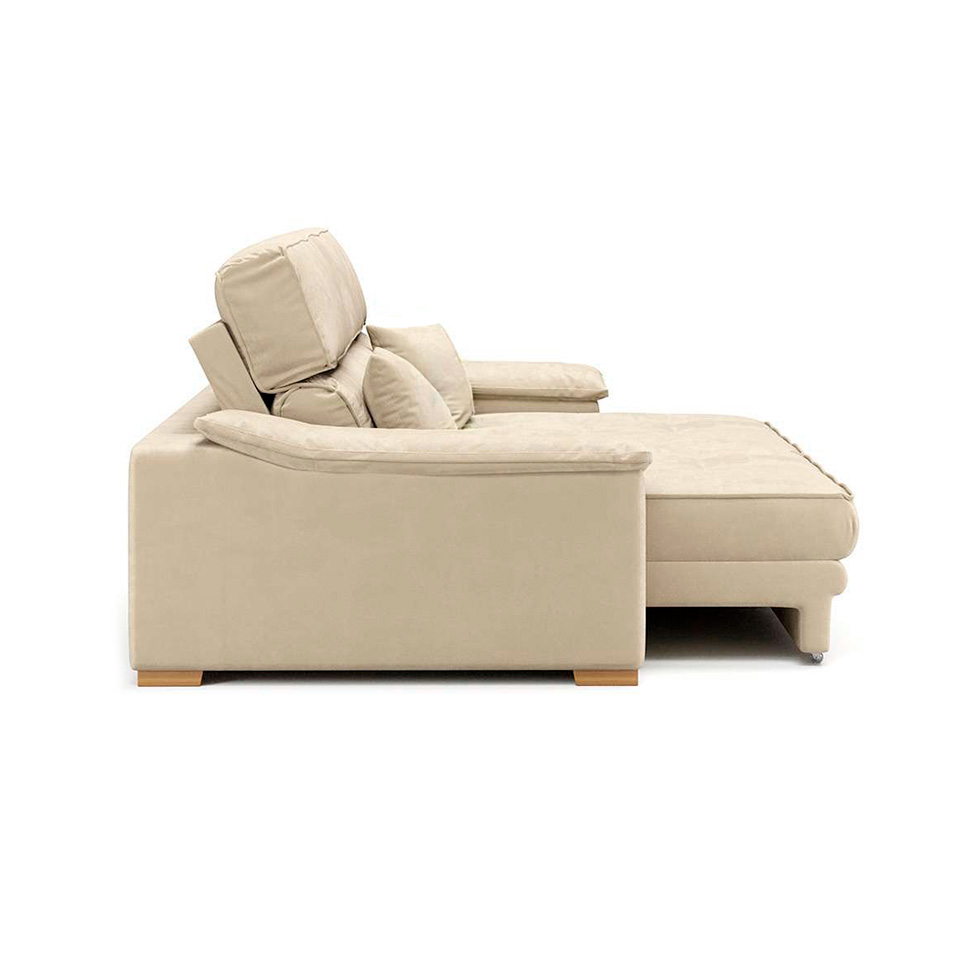 Sofá 3 Lugares Retrátil e Reclinável Lupin Velosuede Bege 180 cm