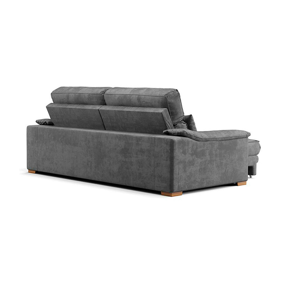 Sofá 3 Lugares Retrátil e Reclinável Lupin Velosuede Grafite 180 cm