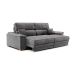 Sofá 3 Lugares Retrátil e Reclinável Lupin Velosuede Grafite 180 cm