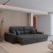Sofá 3 Lugares Retrátil e Reclinável Lupin Velosuede Grafite 214 cm