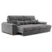 Sofá 3 Lugares Retrátil e Reclinável Lupin Velosuede Grafite 214 cm