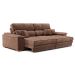 Sofá 3 Lugares Retrátil e Reclinável Lupin Velosuede Marrom 214 cm