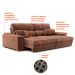 Sofá 3 Lugares Retrátil e Reclinável Lupin Velosuede Marrom 214 cm