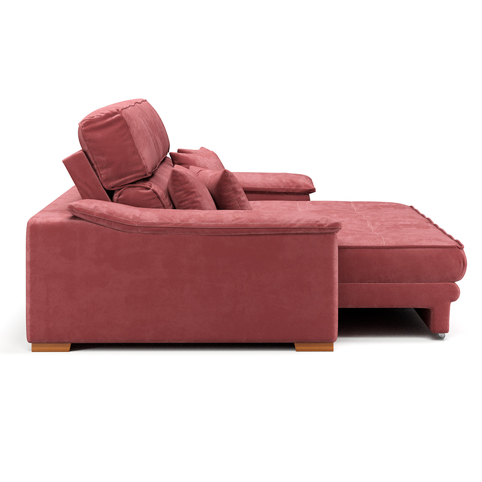 Sofá 3 Lugares Retrátil e Reclinável Lupin Velosuede Telha 214 cm