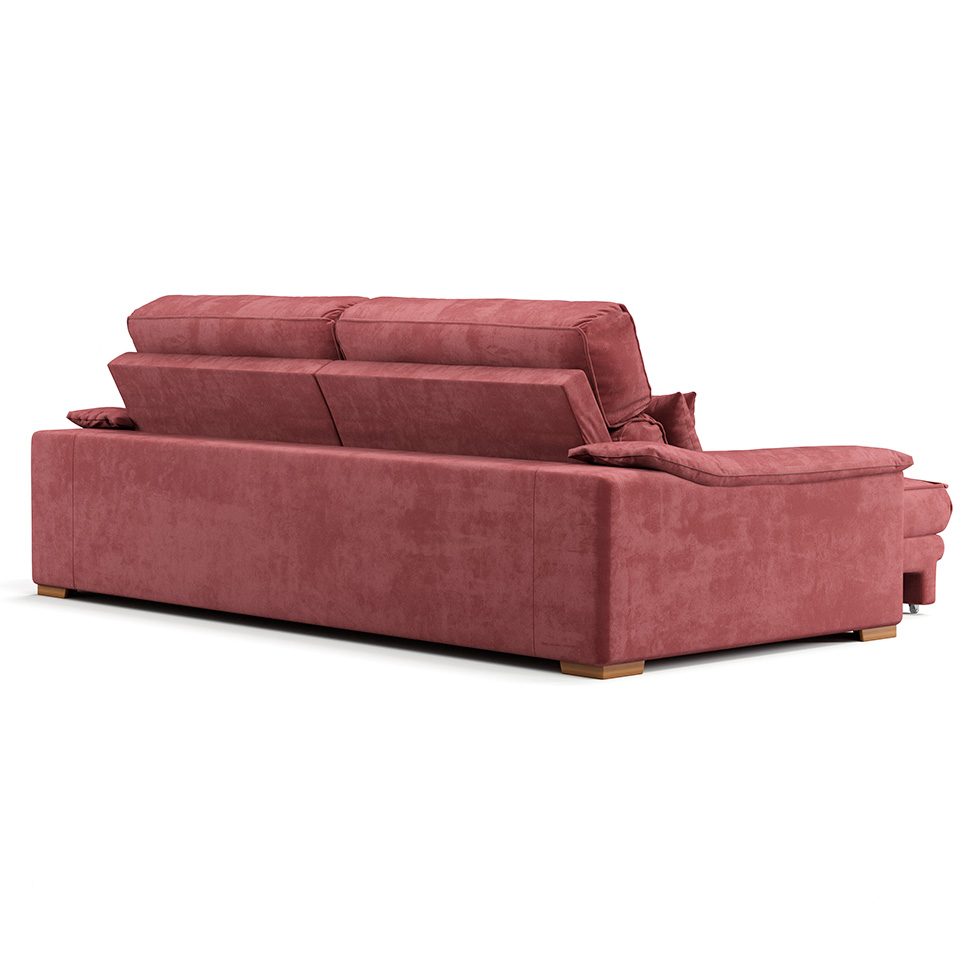 Sofá 3 Lugares Retrátil e Reclinável Lupin Velosuede Telha 214 cm