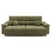 Sofá 3 Lugares Retrátil e Reclinável Lupin Velosuede Verde 214 cm