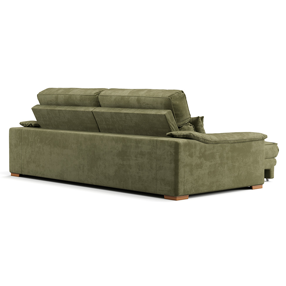 Sofá 3 Lugares Retrátil e Reclinável Lupin Velosuede Verde 214 cm