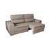 Sofá 3 Lugares Retrátil e Reclinável Montevideo Suede Bege