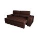 Sofá 3 Lugares Retrátil e Reclinável Montevideo Suede Marrom