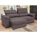 Sofá 3 Lugares Retrátil e Reclinável Piemont Suede Bege 230 cm