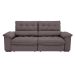 Sofá 3 Lugares Retrátil e Reclinável Piemont Suede Bege 230 cm