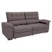 Sofá 3 Lugares Retrátil e Reclinável Piemont Suede Bege 230 cm