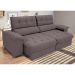 Sofá 3 Lugares Retrátil e Reclinável Piemont Suede Bege 230 cm